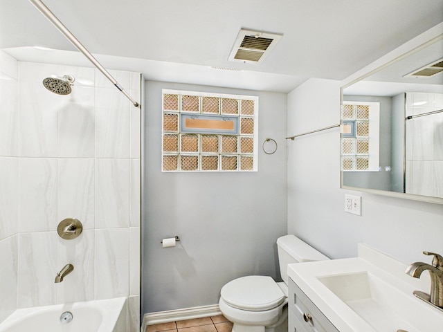 3455 W 115th St, Chicago, IL 60655 - full bathroom with vanity, bathtub / shower combination, and tile patterned flooring