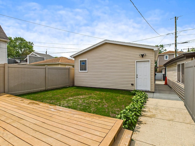 3455 W 115th St, Chicago, IL 60655 - view of yard featuring a deck
