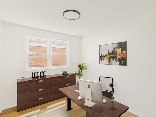 3455 W 115th St, Chicago, IL 60655 - office area with light wood finished floors and baseboards