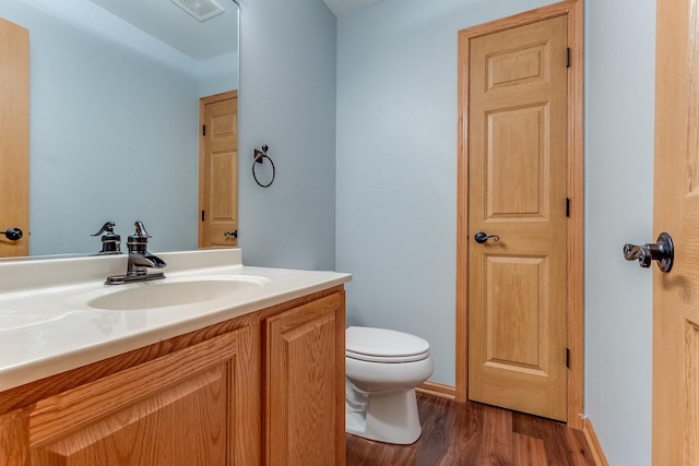 18225 Eagle Dr, Tinley Park, IL 60477 - bathroom featuring vanity, wood finished floors, and toilet