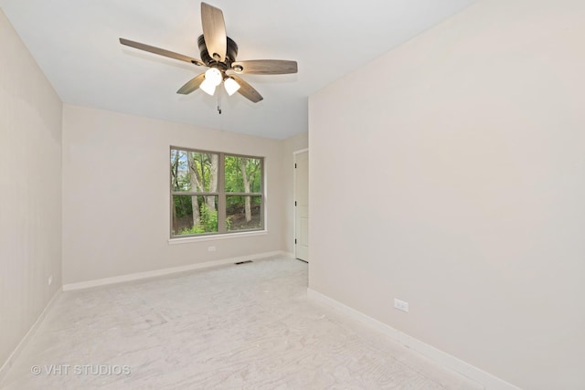 3515 Kings Lair Dr, Spring Grove, IL 60081 - spare room featuring baseboards and ceiling fan