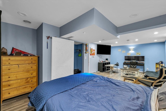 956 E Orleans St, Paxton, IL 60957 - bedroom with wood finished floors and recessed lighting
