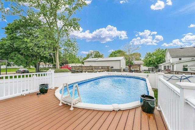 956 E Orleans St, Paxton, IL 60957 - view of pool featuring a wooden deck