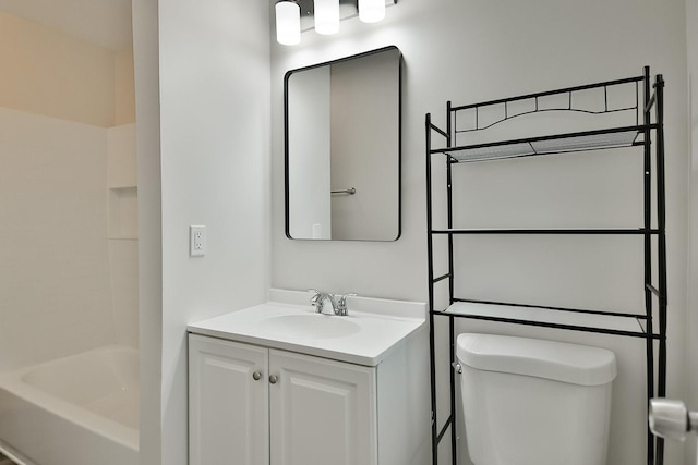 1726 5th Ave, Belvidere, IL 61008 - full bathroom with vanity, toilet, and shower / bathtub combination
