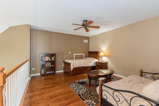 13555 Golden Eagle Cir, Plainfield, IL 60544 - bedroom with wood finished floors, baseboards, and ceiling fan