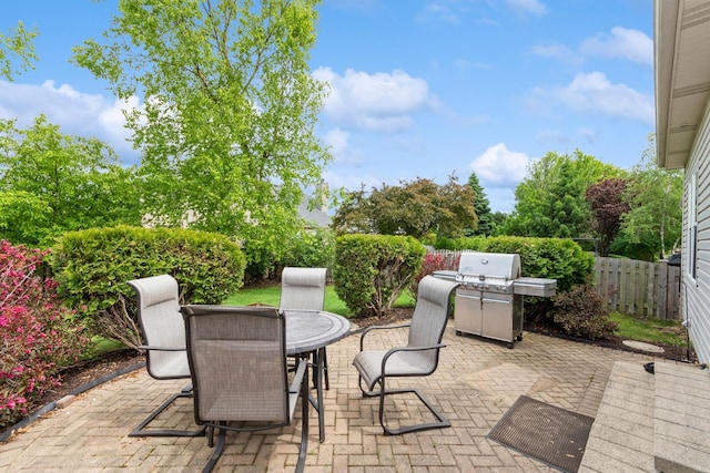 13555 Golden Eagle Cir, Plainfield, IL 60544 - fenced backyard featuring outdoor dining area, a patio area, and grilling area