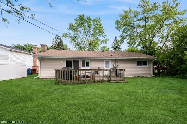 5142 Deerpath Rd, Oak Forest, IL 60452 - rear view of house with a deck