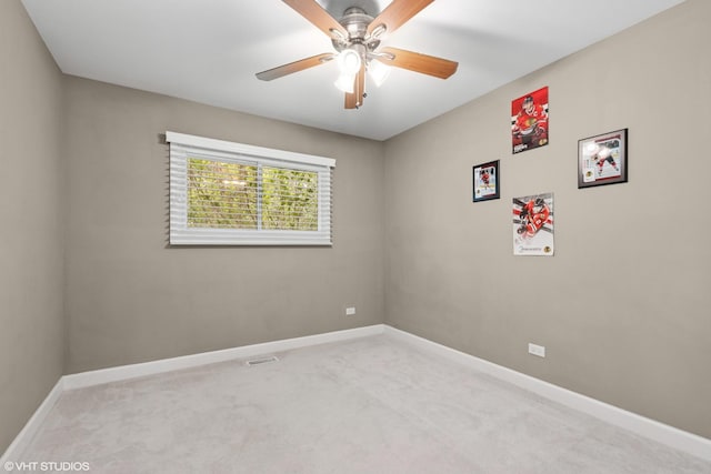 5142 Deerpath Rd, Oak Forest, IL 60452 - unfurnished room featuring baseboards, a ceiling fan, and carpet floors