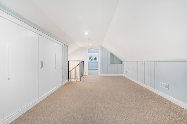 5823 S Francisco Ave, Chicago, IL 60629 - bonus room with light colored carpet, vaulted ceiling, and baseboards
