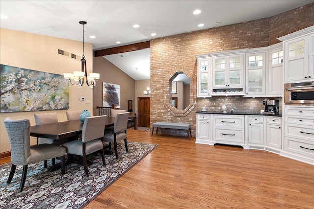 10348 Woburn Ct, Orland Park, IL 60462 - dining area featuring a chandelier, light wood-type flooring, and recessed lighting