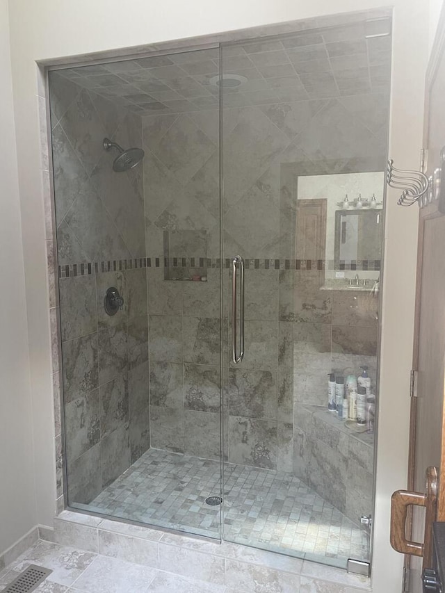 10348 Woburn Ct, Orland Park, IL 60462 - full bathroom with a stall shower and baseboards