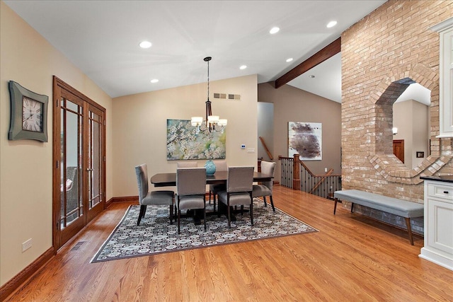 10348 Woburn Ct, Orland Park, IL 60462 - dining room with light wood-style flooring, a chandelier, and recessed lighting