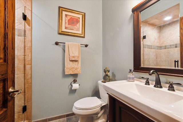 10348 Woburn Ct, Orland Park, IL 60462 - bathroom featuring vanity and tiled shower