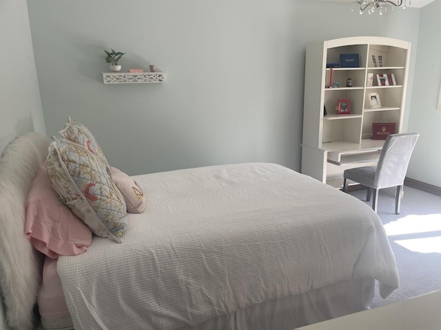 10348 Woburn Ct, Orland Park, IL 60462 - bedroom with a chandelier and carpet floors