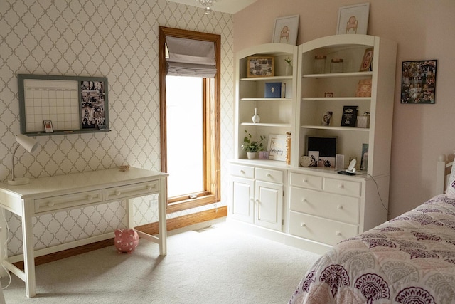 10348 Woburn Ct, Orland Park, IL 60462 - bedroom with carpet and wallpapered walls