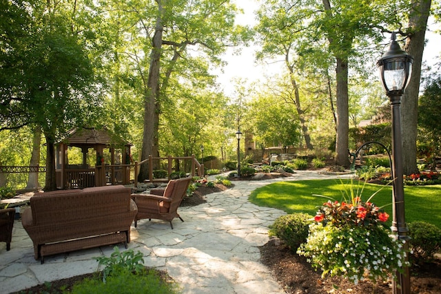 10348 Woburn Ct, Orland Park, IL 60462 - view of patio / terrace with a gazebo and an outdoor hangout area