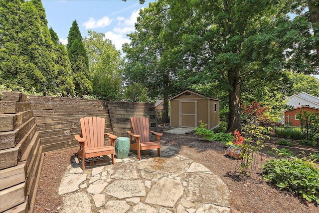 10348 Woburn Ct, Orland Park, IL 60462 - fenced backyard with a storage unit and a patio