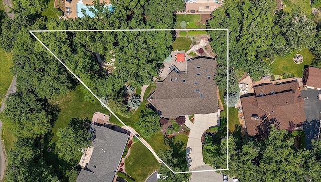 10348 Woburn Ct, Orland Park, IL 60462 - aerial view of residential area featuring property parcel outlined