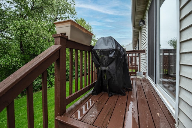 1027 Fairway Dr, Fox Lake, IL 60020 - view of wooden deck