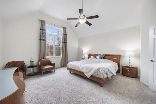 2008 Snow Creek Rd, Naperville, IL 60564 - carpeted bedroom featuring vaulted ceiling and ceiling fan