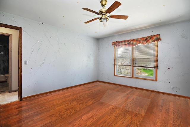 454 Hemlock Ln, Roselle, IL 60172 - spare room featuring light wood-type flooring and ceiling fan