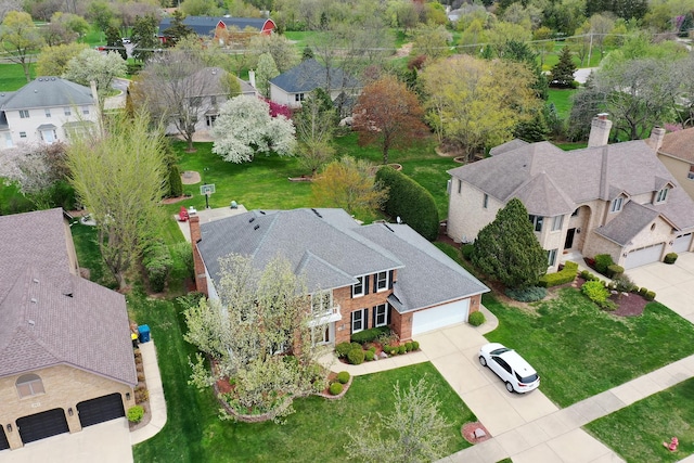 454 Hemlock Ln, Roselle, IL 60172 - aerial perspective of suburban area