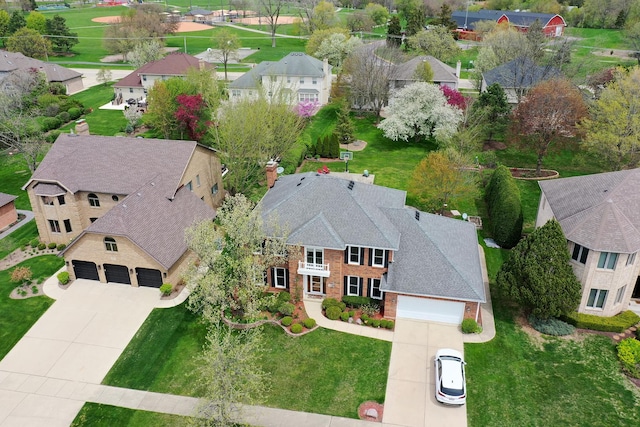 454 Hemlock Ln, Roselle, IL 60172 - aerial perspective of suburban area