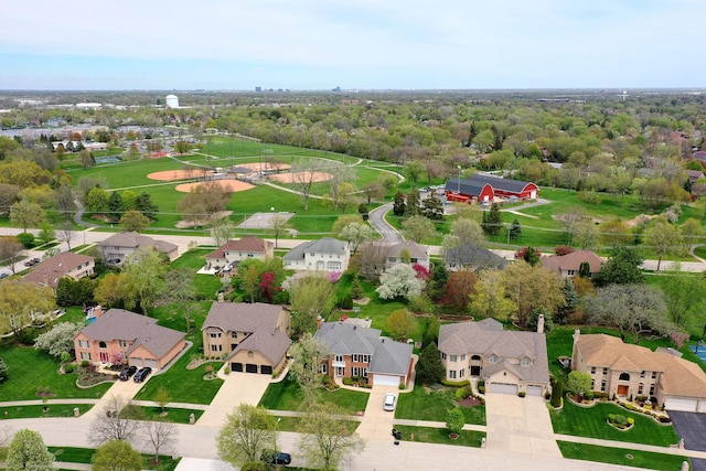 454 Hemlock Ln, Roselle, IL 60172 - aerial perspective of suburban area