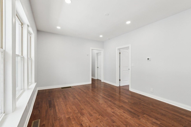 8019 S Bishop St, Chicago, IL 60620 - empty room with wood finished floors, recessed lighting, and baseboards