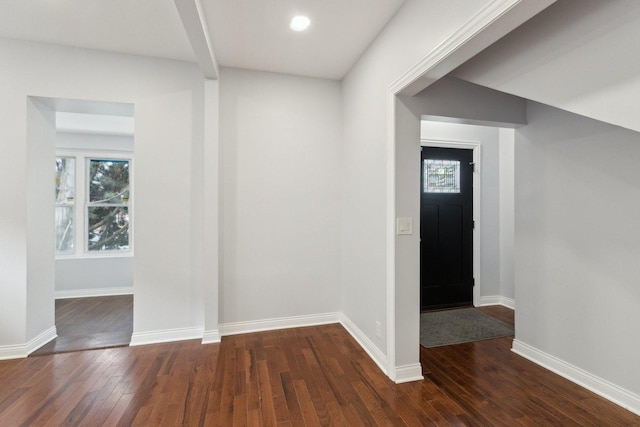 8019 S Bishop St, Chicago, IL 60620 - entrance foyer with dark wood-type flooring and baseboards