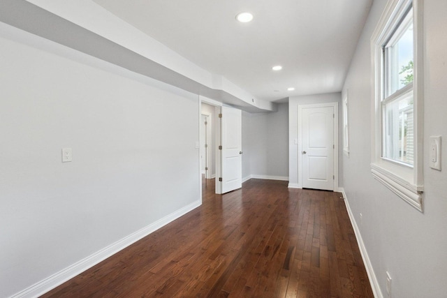 8019 S Bishop St, Chicago, IL 60620 - empty room with baseboards, recessed lighting, and dark wood finished floors