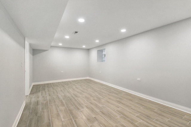8019 S Bishop St, Chicago, IL 60620 - finished basement featuring baseboards, recessed lighting, and light wood-type flooring