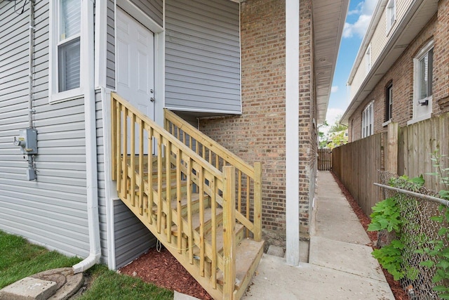 8019 S Bishop St, Chicago, IL 60620 - property entrance featuring brick siding