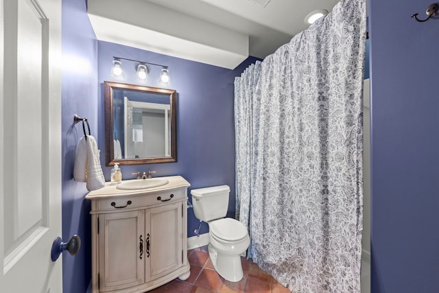 12923 Grande Pines Blvd, Plainfield, IL 60585 - full bathroom with toilet, vanity, and tile patterned flooring