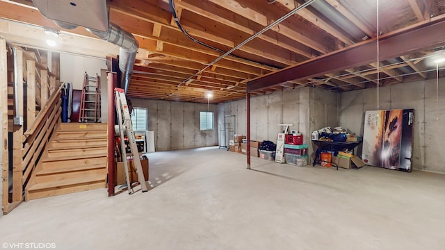 296 Huron St, Vernon Hills, IL 60061 - basement with stairs