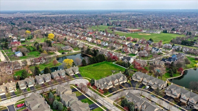 1839 Tamahawk Ln, Naperville, IL 60564 - aerial view of property and surrounding area featuring nearby suburban area and a large body of water