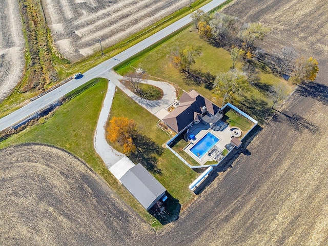 10739 E 3200 N Rd, Blackstone, IL 61313 - view from above of property with a pool
