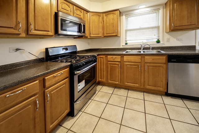 1065 Irwin Ave, Des Plaines, IL 60018 - kitchen featuring appliances with stainless steel finishes, a sink, and dark countertops