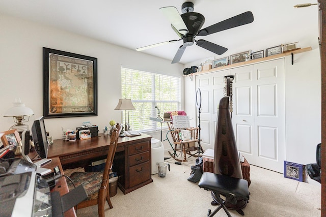 601 Pheasant Trl, Saint Charles, IL 60174 - office area with carpet flooring and ceiling fan
