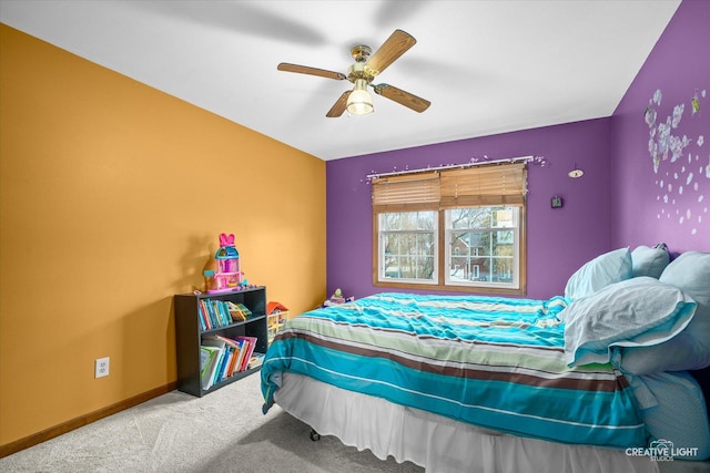 1359 Pine St, Batavia, IL 60510 - bedroom with carpet floors, baseboards, and ceiling fan