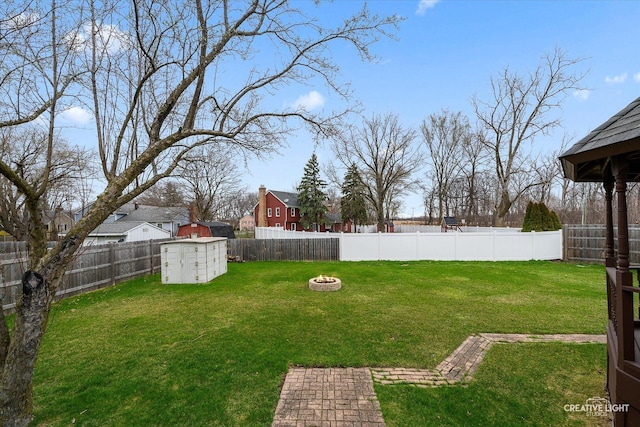 1359 Pine St, Batavia, IL 60510 - view of yard featuring an outdoor fire pit