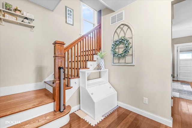 32900 N 2000 E Rd, Dwight, IL 60420 - stairway featuring wood finished floors and baseboards