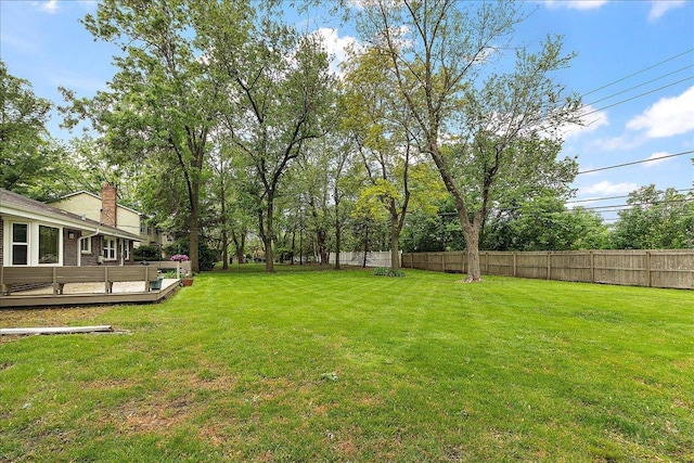 20424 Ithaca Rd, Olympia Fields, IL 60461 - view of yard featuring a wooden deck