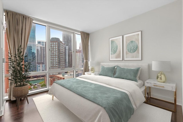 505 N Mcclurg Ct Unit 2003, Chicago, IL 60611 - bedroom with wood finished floors, a city view, and baseboards
