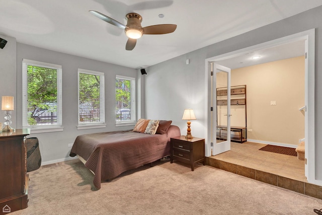 2862 N Paulina St, Chicago, IL 60657 - bedroom featuring carpet floors, baseboards, and a ceiling fan