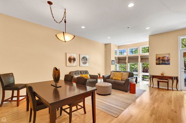 2862 N Paulina St, Chicago, IL 60657 - dining area featuring light wood-style flooring and recessed lighting