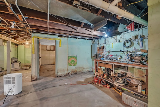170 E Church St, Coal City, IL 60416 - unfinished basement featuring a workshop area