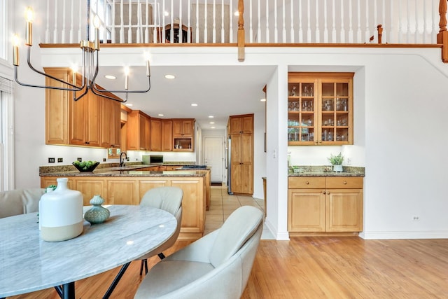 1700 Cornell Ct, Lake Forest, IL 60045 - dining room with light wood-type flooring, baseboards, and recessed lighting