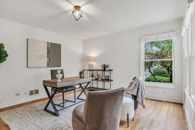 1700 Cornell Ct, Lake Forest, IL 60045 - home office with light wood finished floors and baseboards