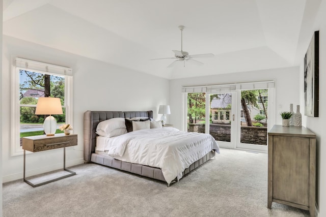 1700 Cornell Ct, Lake Forest, IL 60045 - bedroom with access to exterior, carpet, baseboards, and ceiling fan